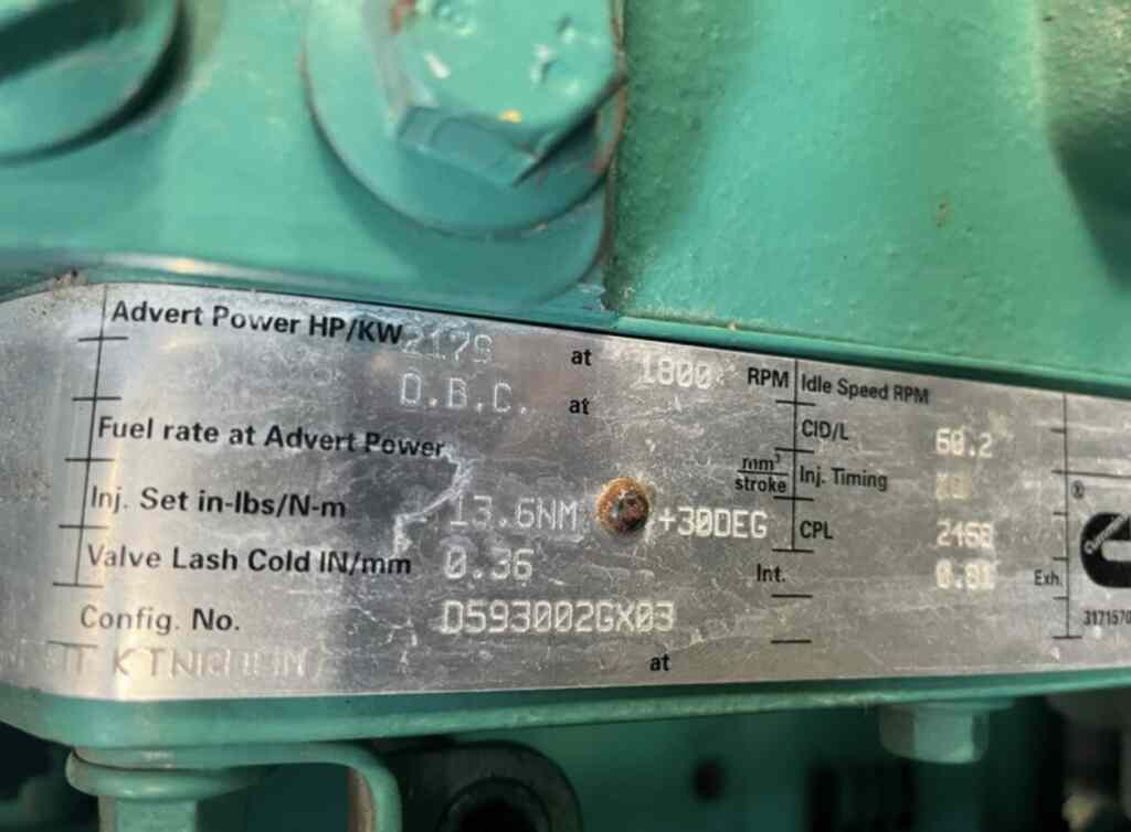 Cummins DQKC QSK60-G6 Standby Diesel Generator - Tier 1